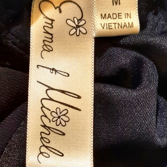 Emma & Michele Size M Navy Blue Halter Tieback Jumpsuit - Picture 13 of 14